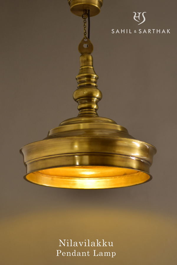 Nilavilakku pendant Lamp 01 by Sahil & Sarthak
